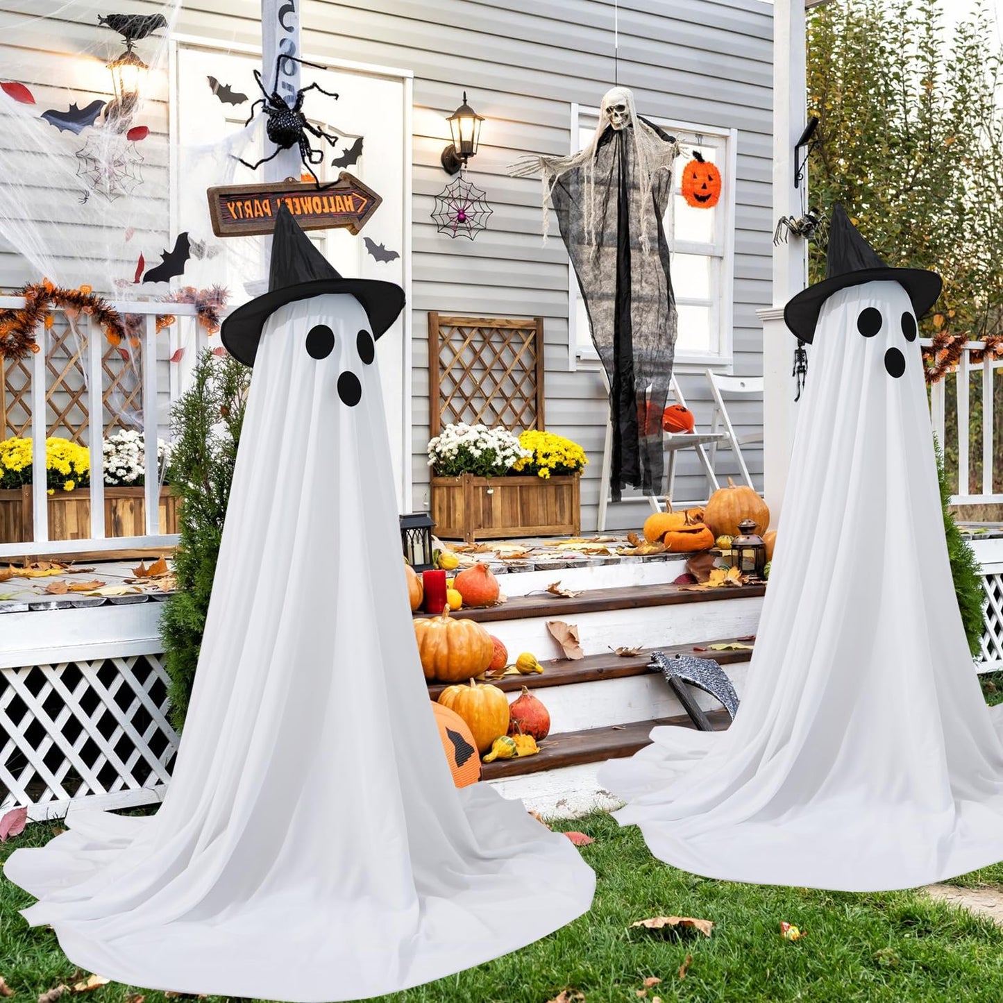 Hanging Ghost Halloween Decorations Outdoor Indoor Porch Yard Party Props
