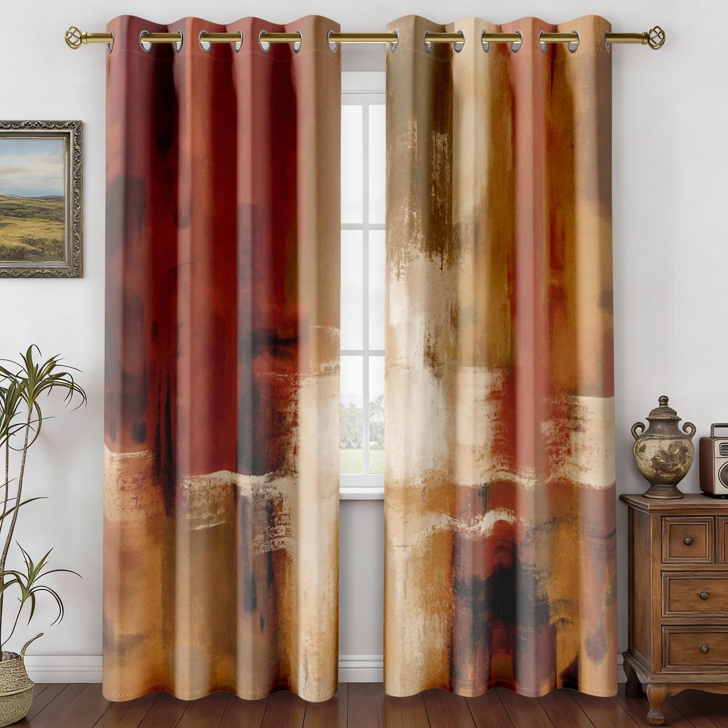 Asuexpect Abstract 50% Blackout Curtains