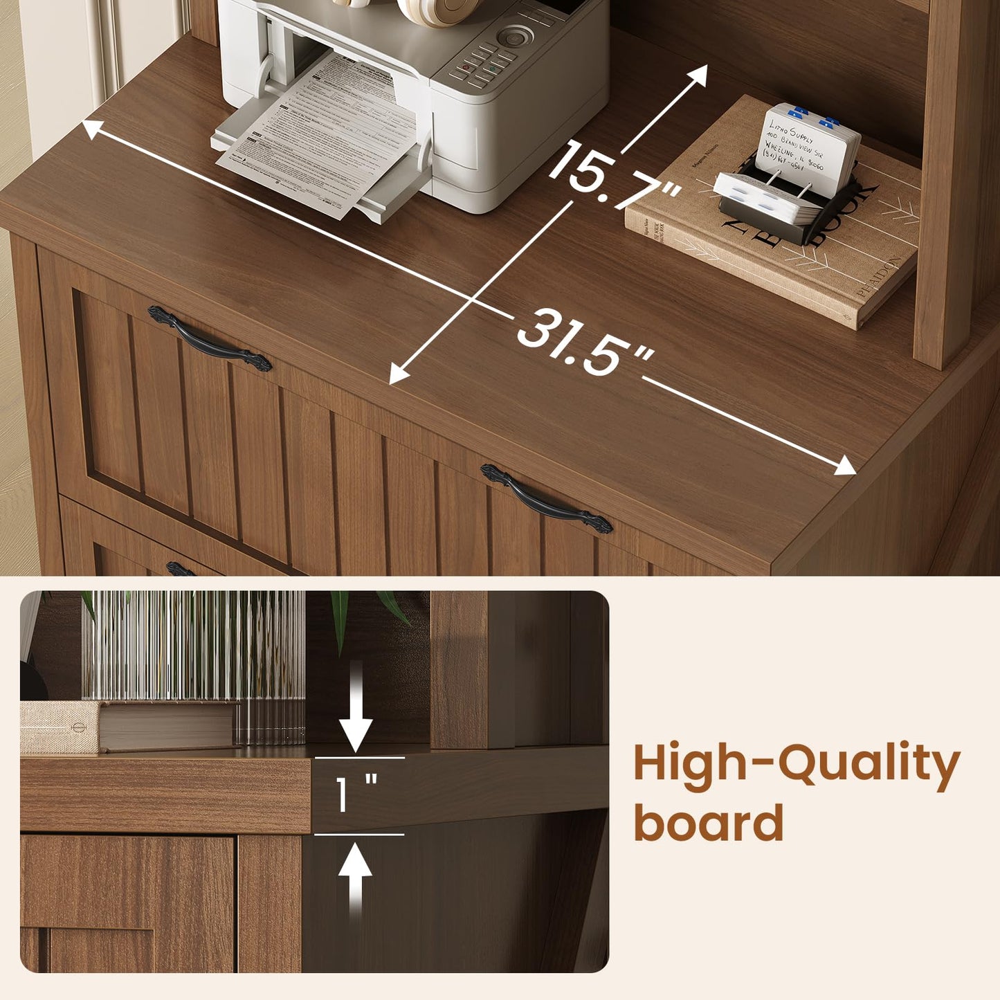 SEDETA Farmhouse Filing Cabinet for Home Office