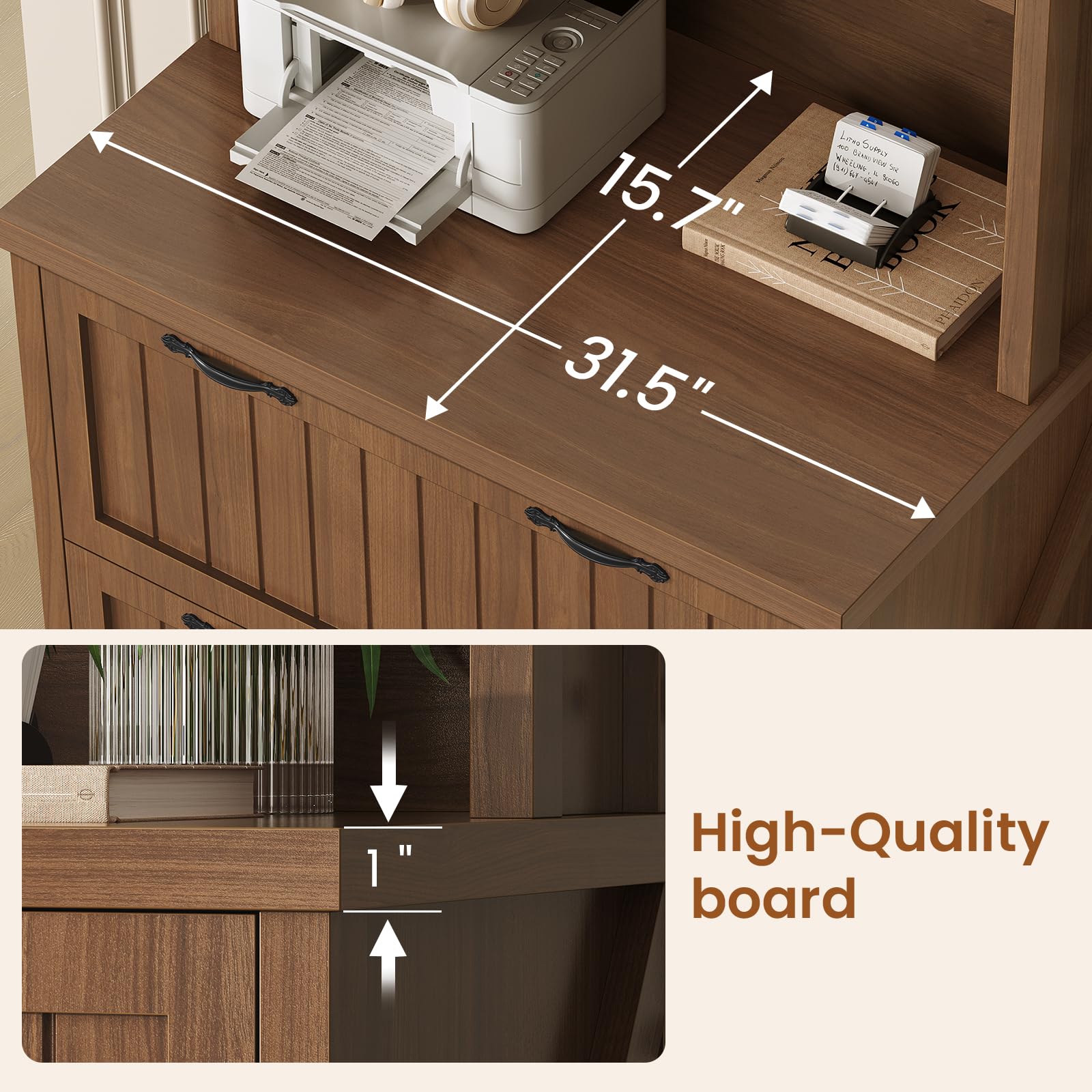 SEDETA Farmhouse Filing Cabinet for Home Office