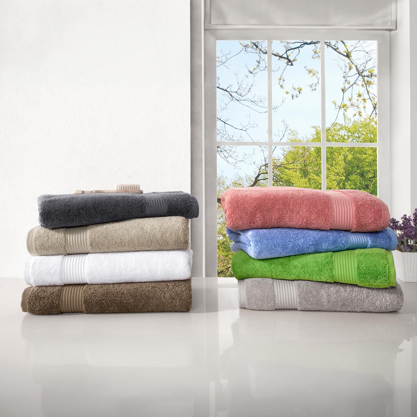 Luxury Turkish Cotton Towel Set Quick Dry Soft Absorbent Bath Hand Washcloth Set Bathroom Essentials