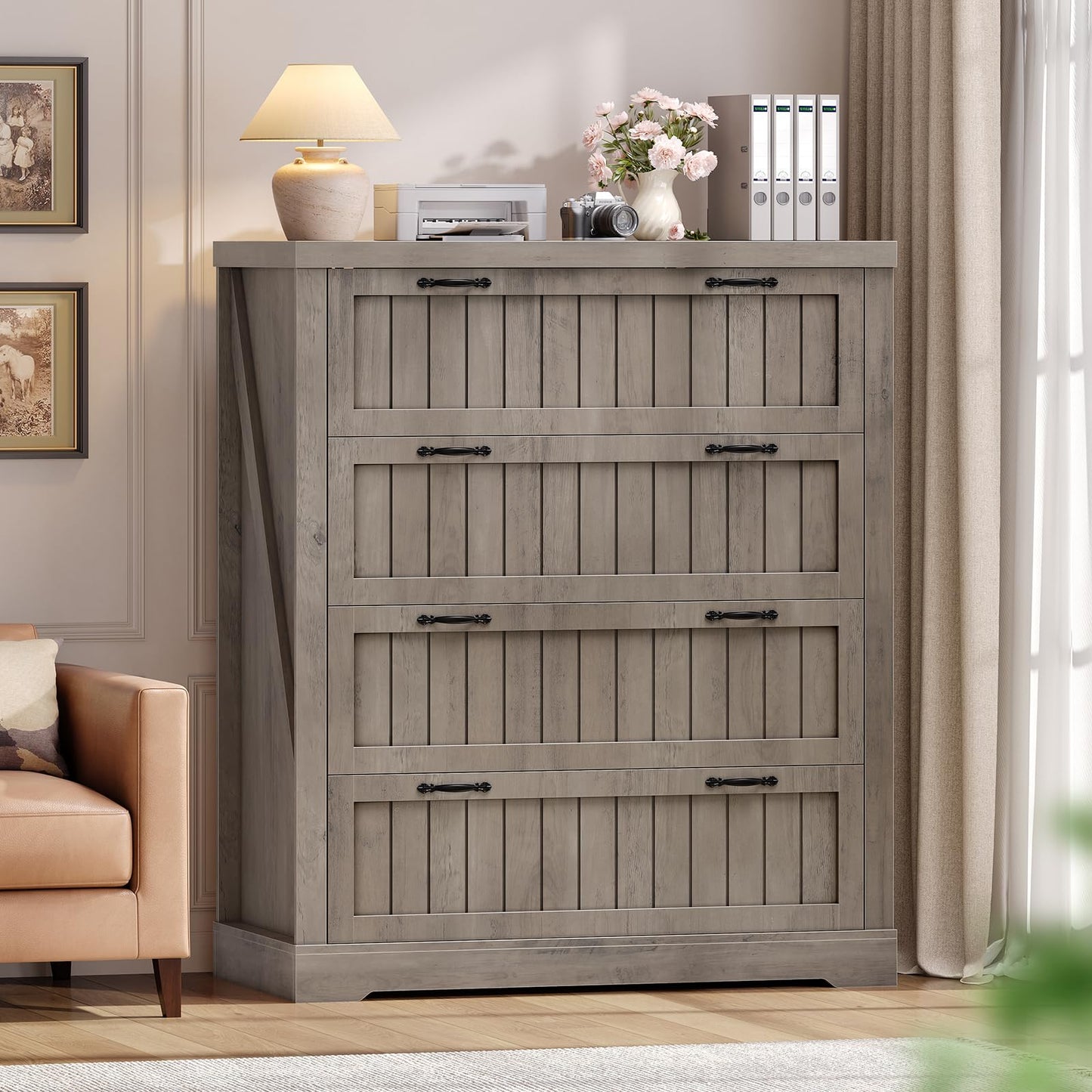 SEDETA Farmhouse Filing Cabinet for Home Office