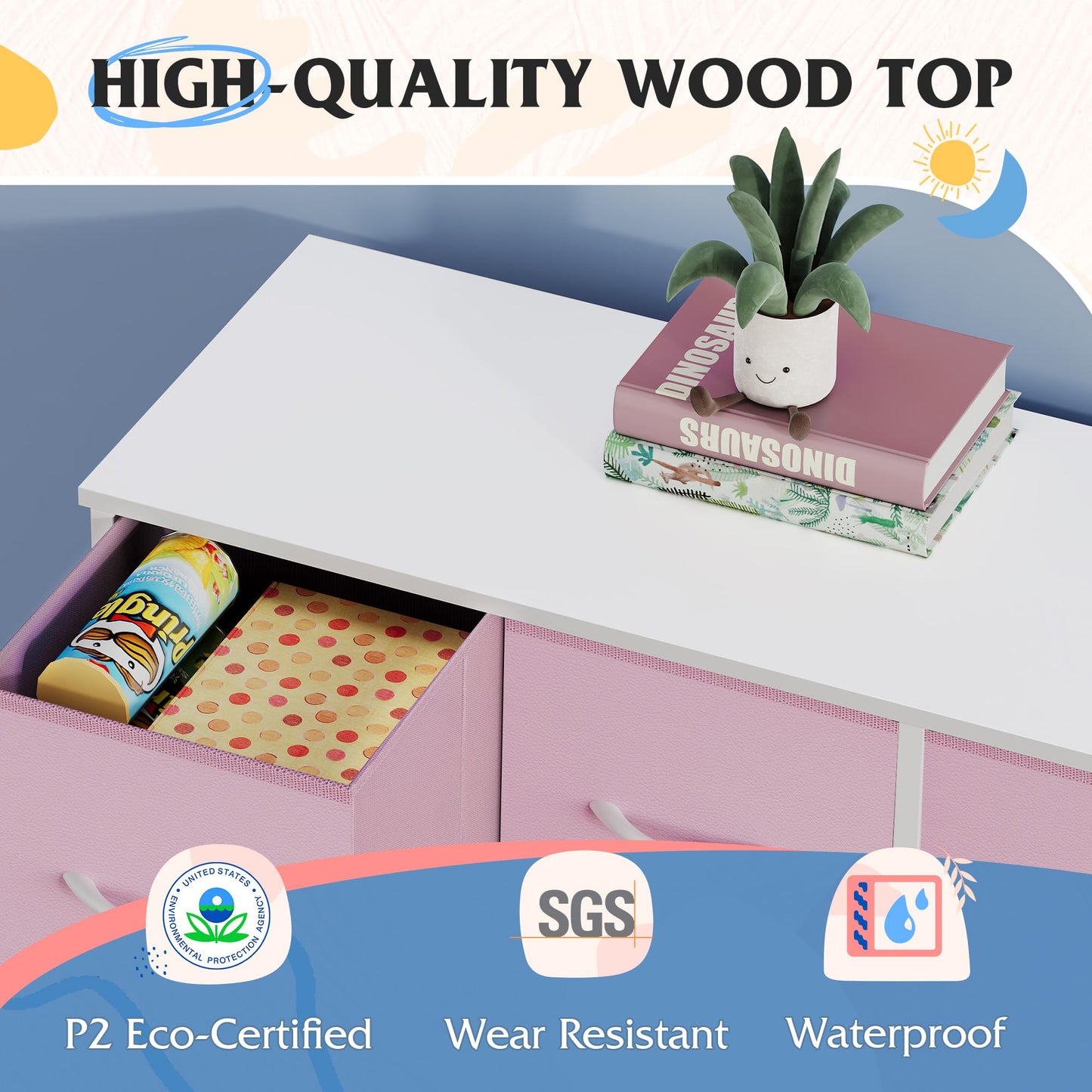 WLIVE Dresser with 8 Drawers