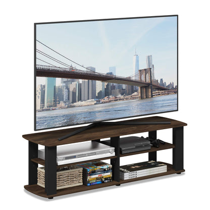 3-Tier Wide Storage Shelf with Open Shelves Engineered Wood Modern Design