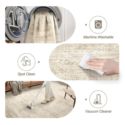 Soalmost Area Rugs for Living Room Dining Room Non-Slip Washable Rug