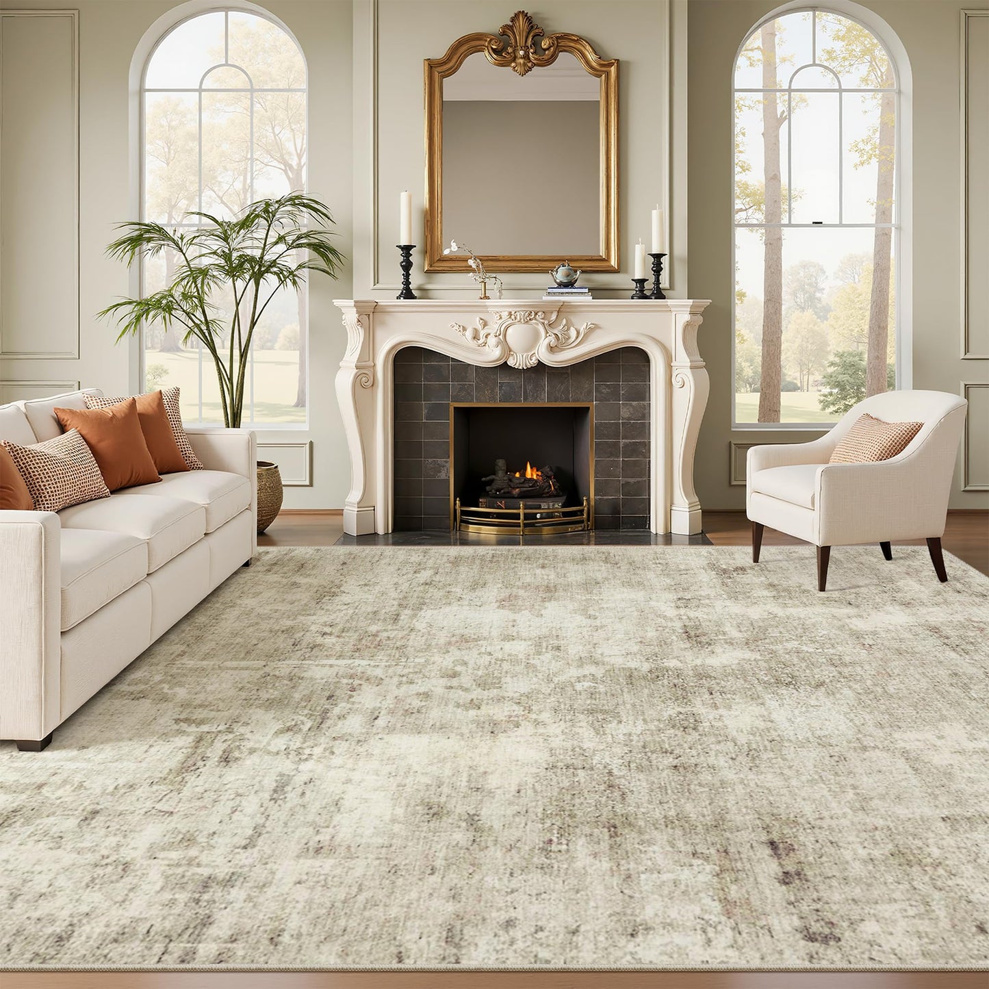 Soalmost Area Rugs for Living Room Dining Room Non-Slip Washable Rug