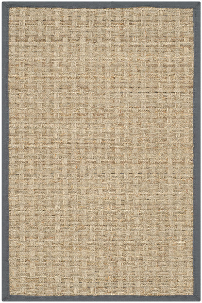Natural Seagrass Basketweave Area Rug Natural Beige 5x8
