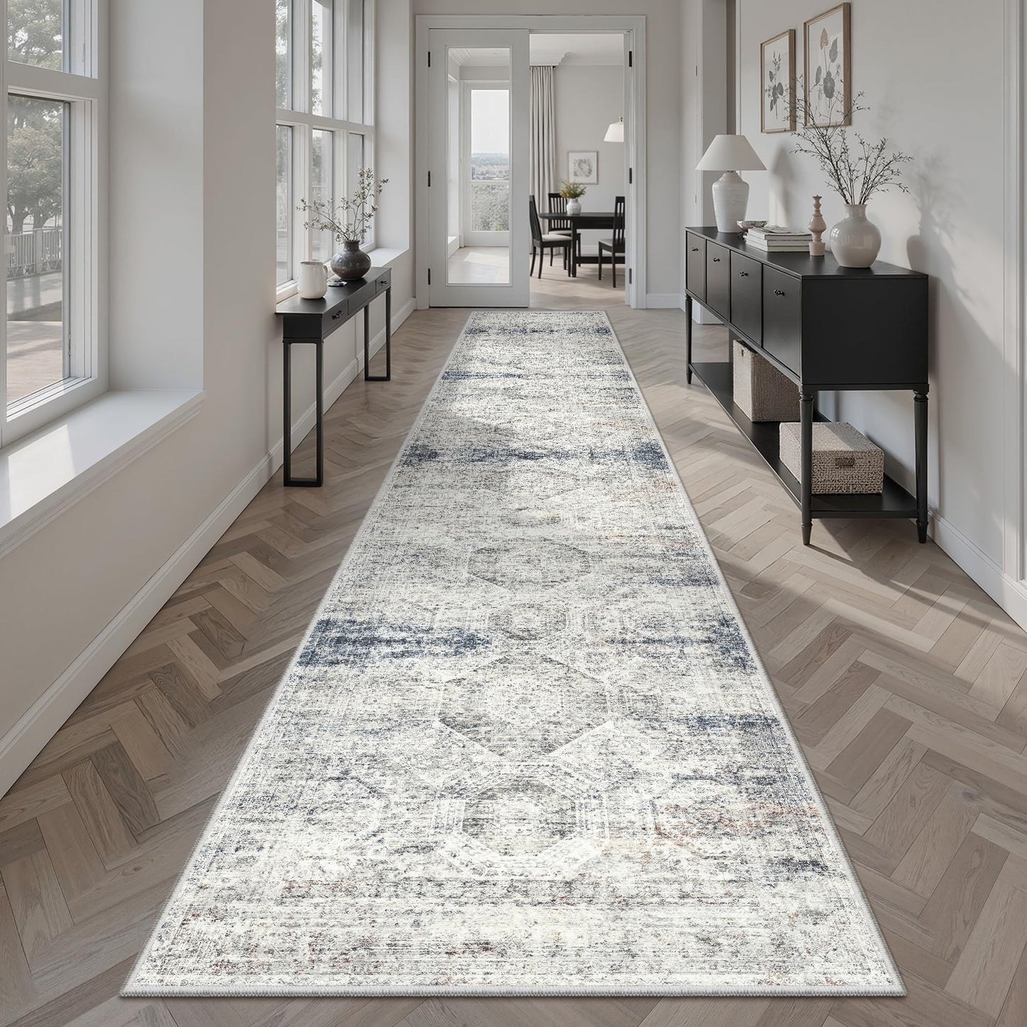 Soalmost Area Rugs for Living Room Dining Room Non-Slip Washable Rug