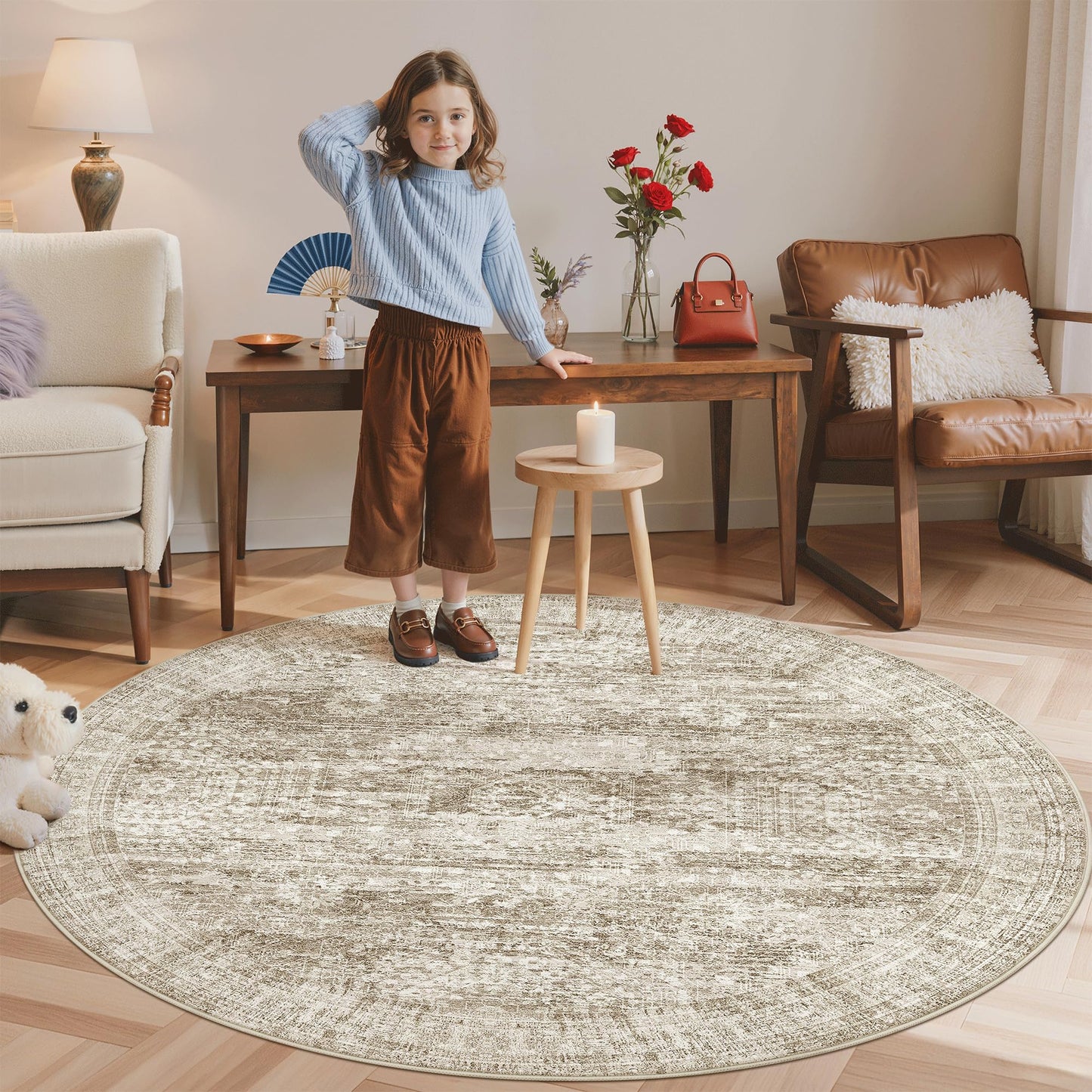 Soalmost Area Rugs for Living Room Dining Room Non-Slip Washable Rug