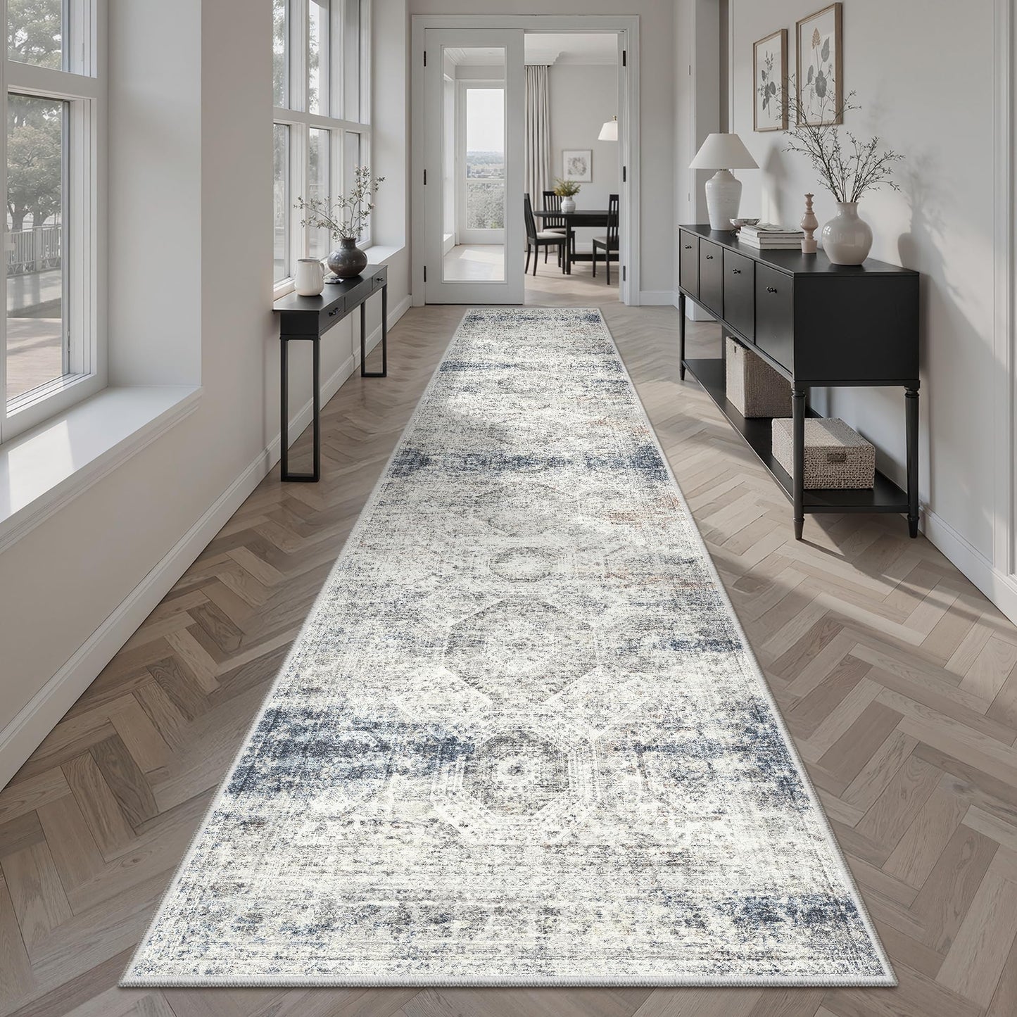 Soalmost Area Rugs for Living Room Dining Room Non-Slip Washable Rug
