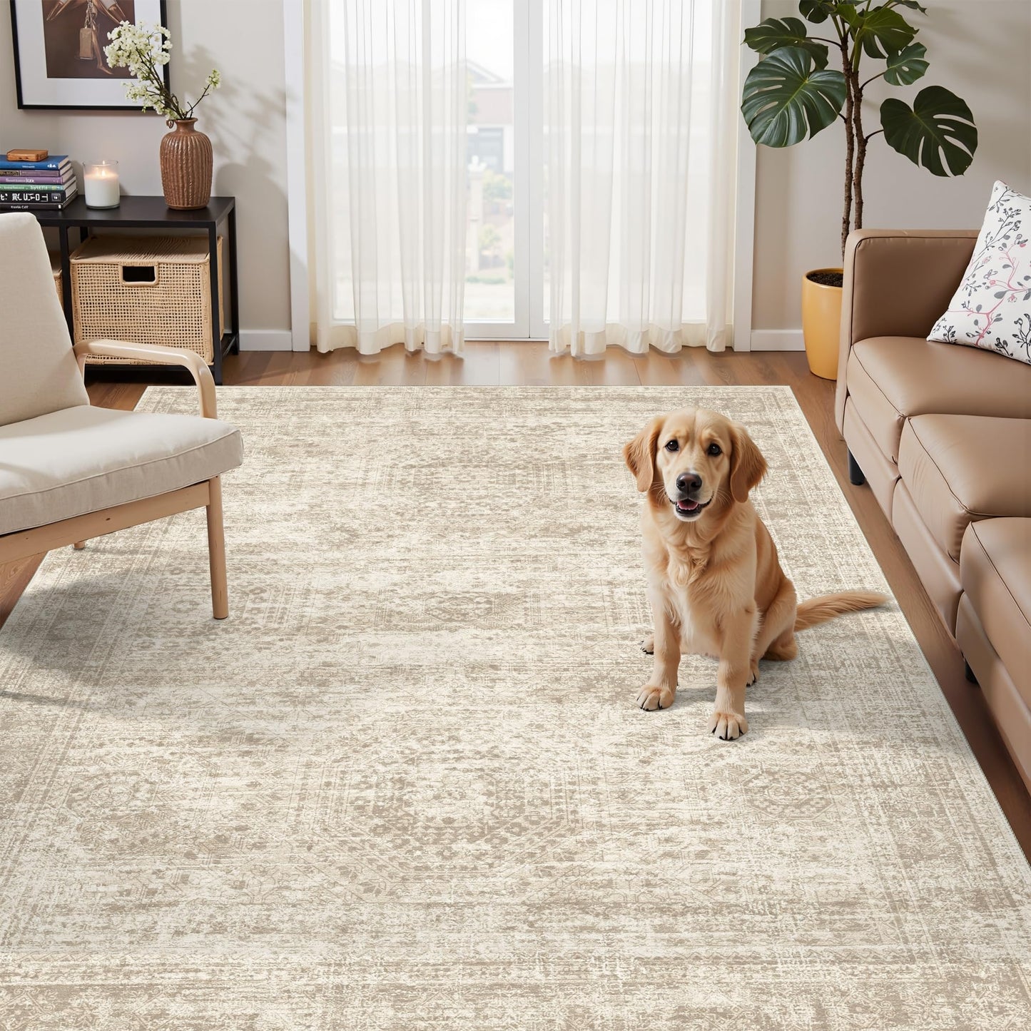 Soalmost Area Rugs for Living Room Dining Room Non-Slip Washable Rug