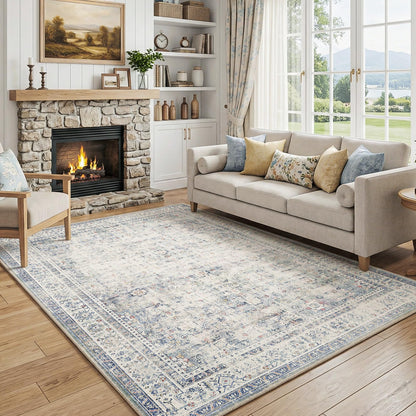 FMFUNCTEX Vintage Distressed Oriental Rug
