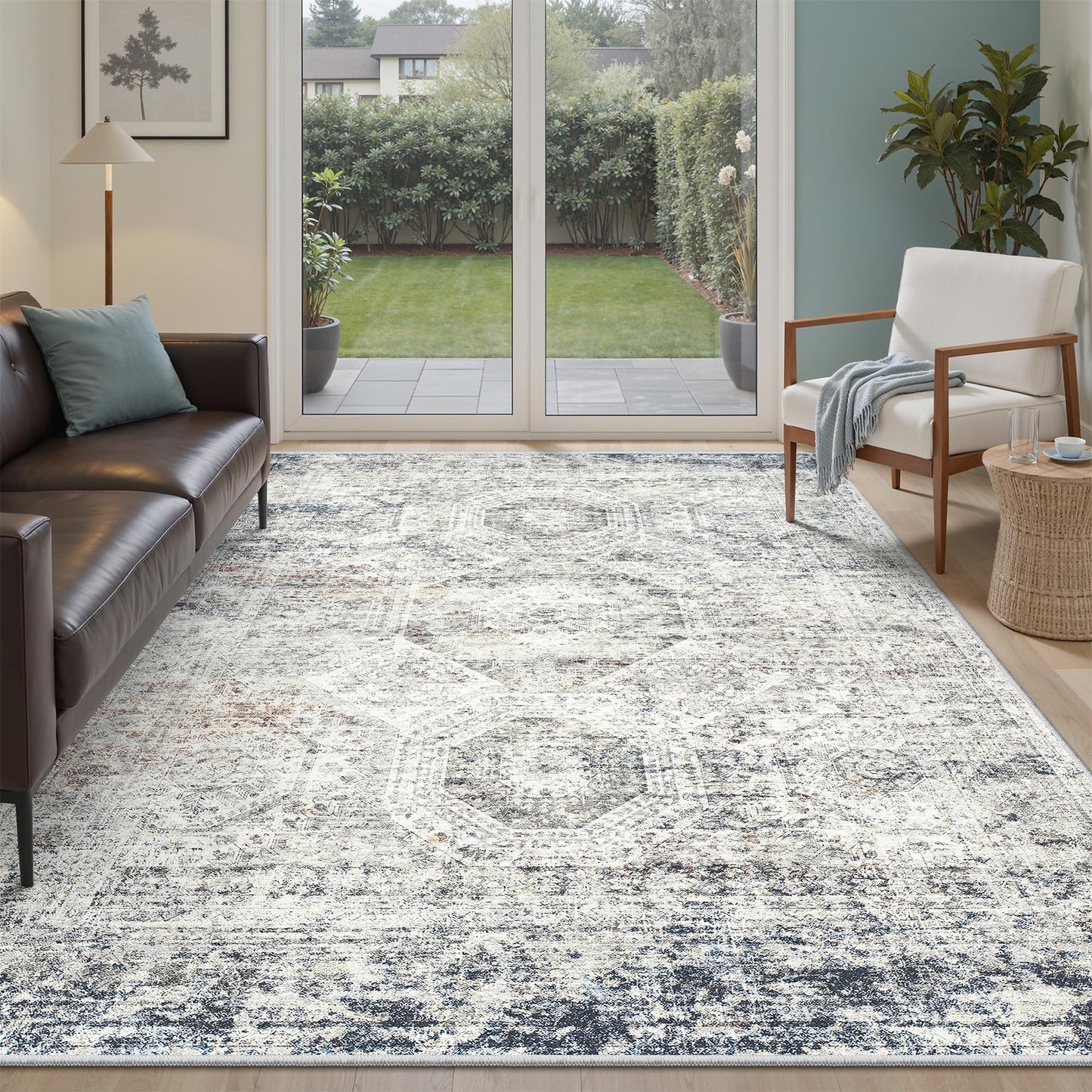 Soalmost Area Rugs for Living Room Dining Room Non-Slip Washable Rug