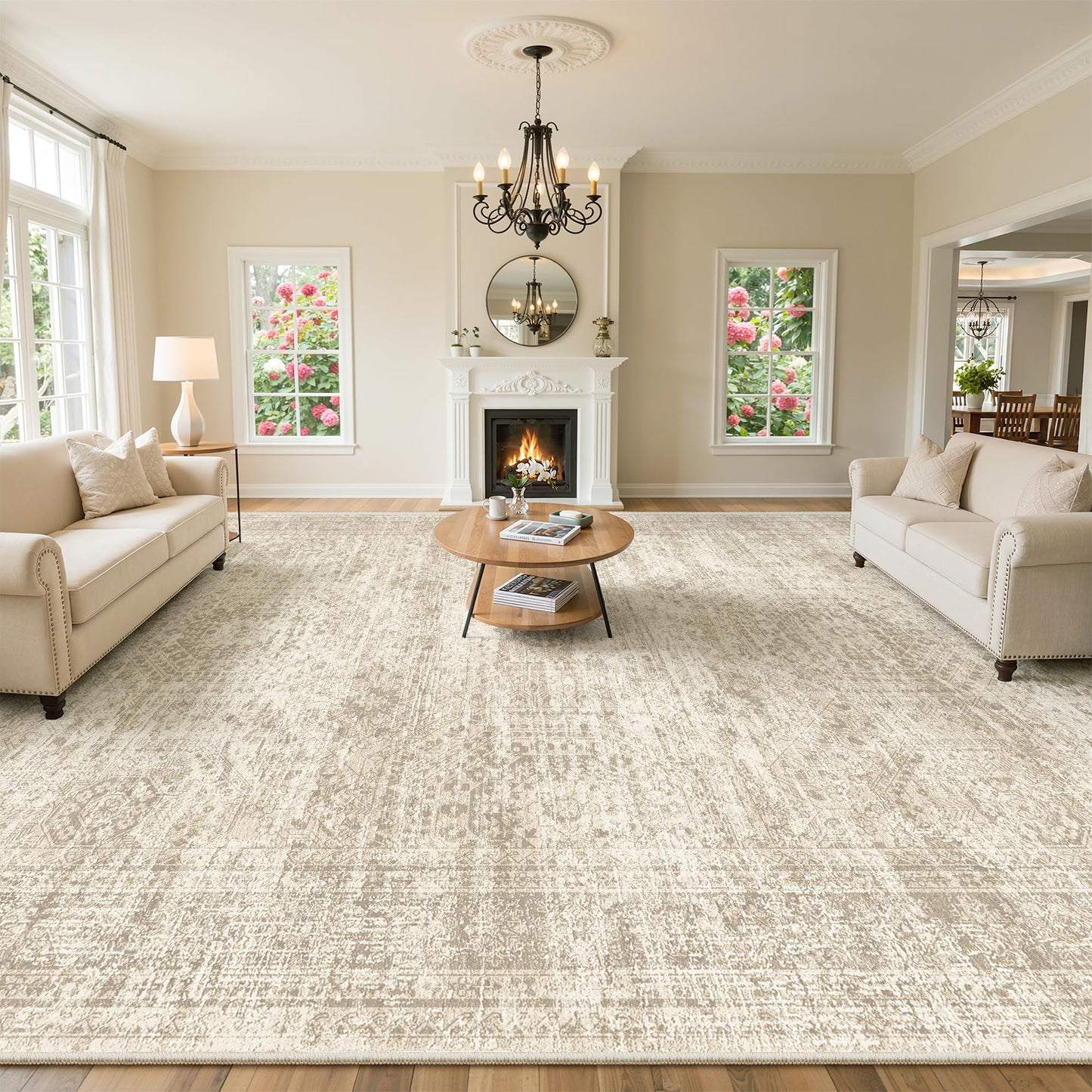 Soalmost Area Rugs for Living Room Dining Room Non-Slip Washable Rug