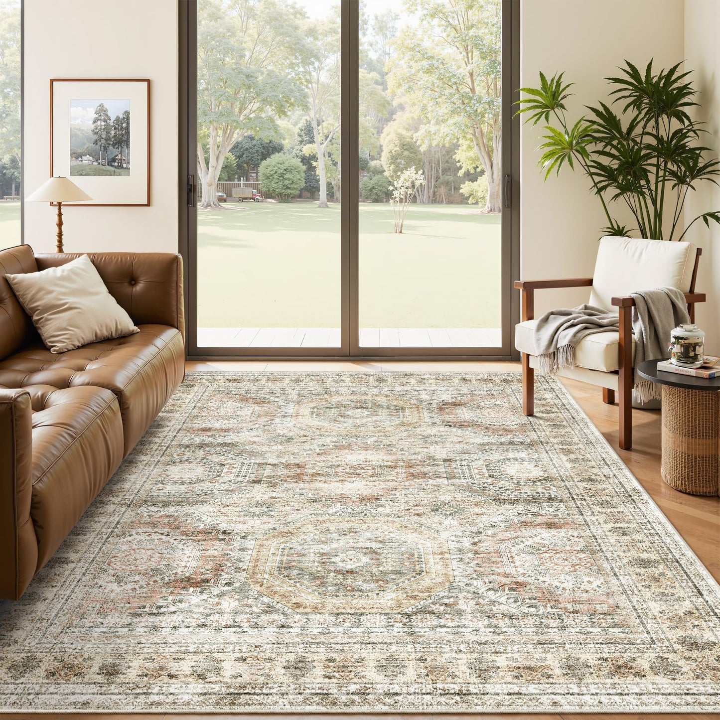 Soalmost Area Rugs for Living Room Dining Room Non-Slip Washable Rug