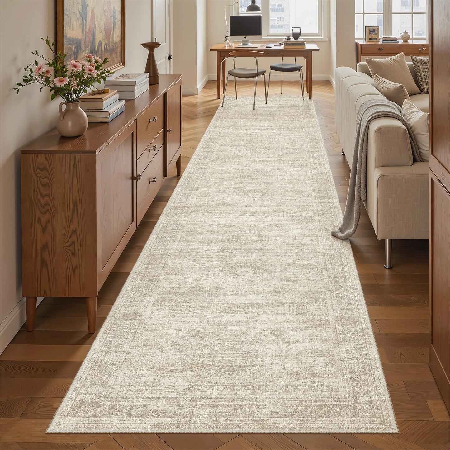 Soalmost Area Rugs for Living Room Dining Room Non-Slip Washable Rug