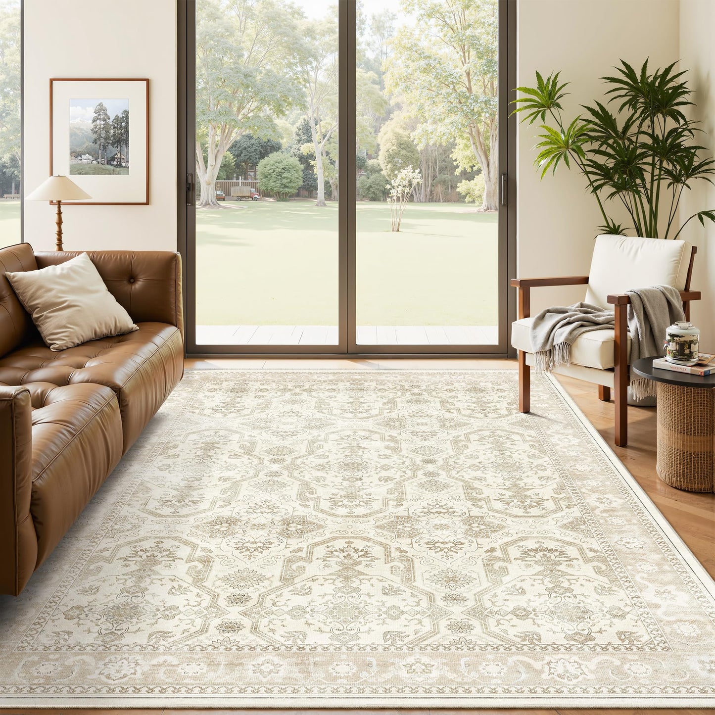 Soalmost Area Rugs for Living Room Dining Room Non-Slip Washable Rug
