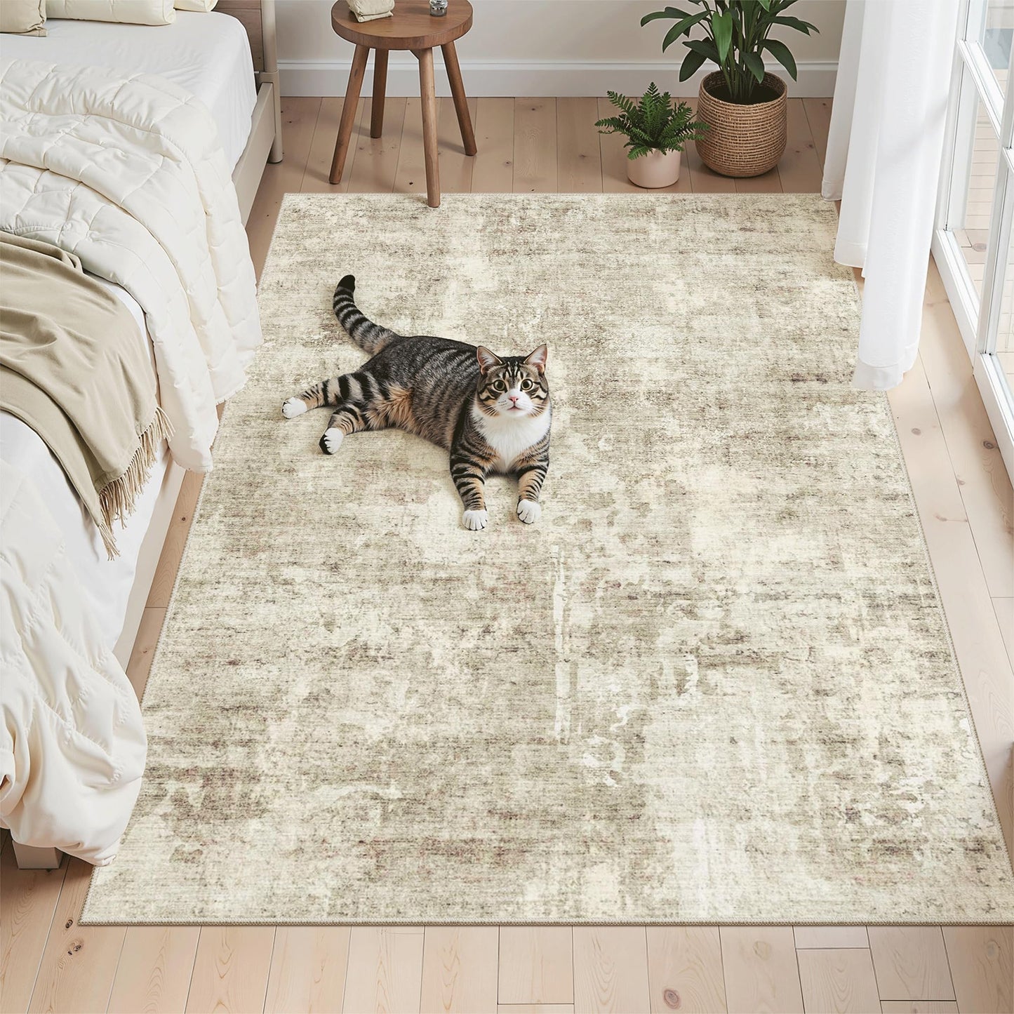 Soalmost Area Rugs for Living Room Dining Room Non-Slip Washable Rug
