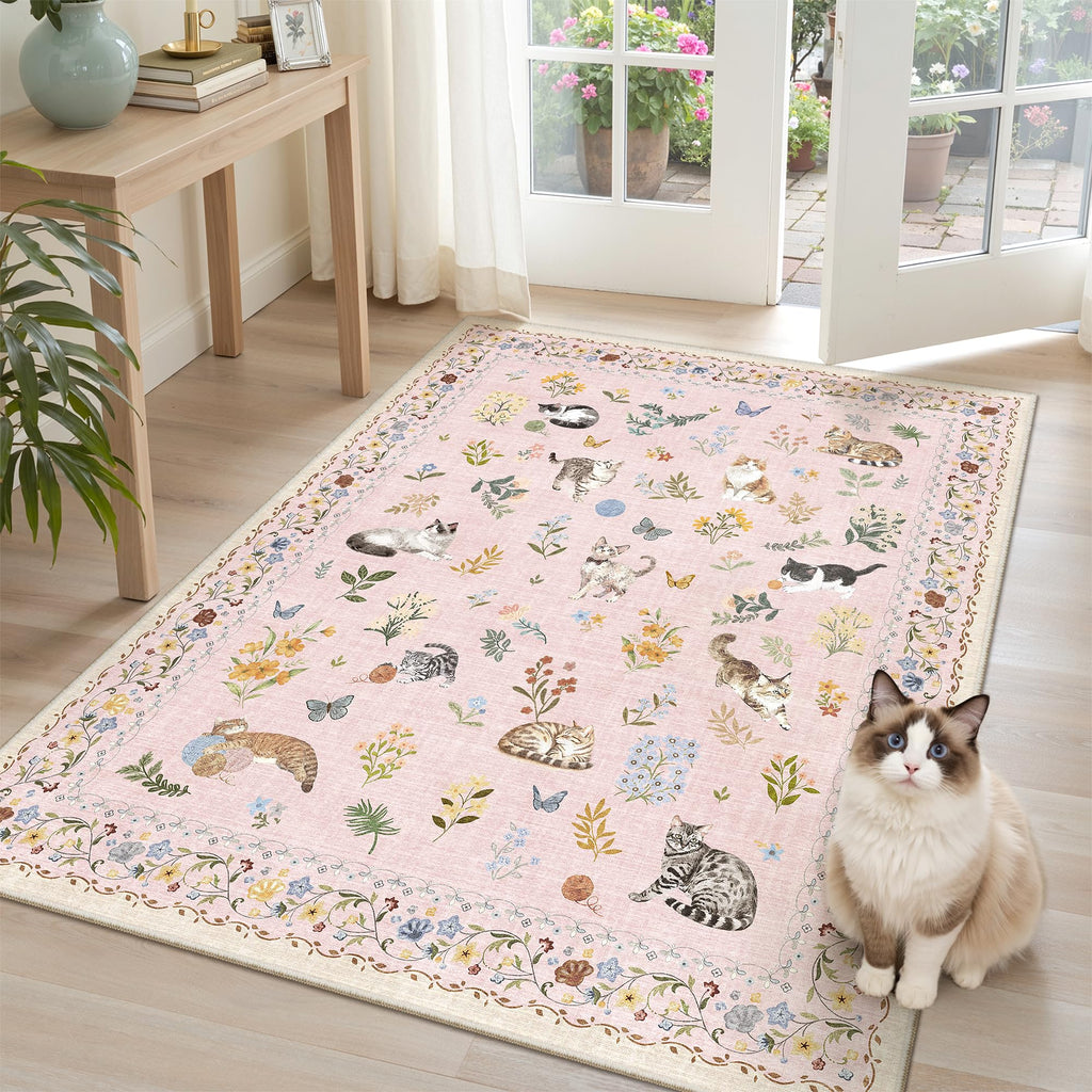 Soalmost Area Rugs for Living Room Dining Room Non-Slip Washable Rug