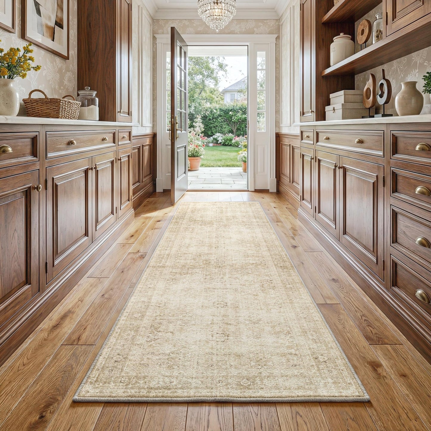 FMFUNCTEX Vintage Distressed Oriental Rug