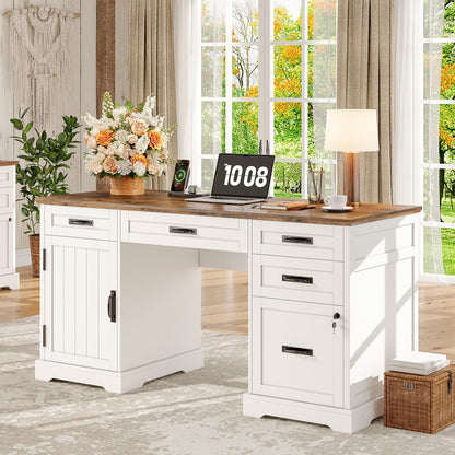 Whalefall 55'' Farmhouse Home Office Desk
