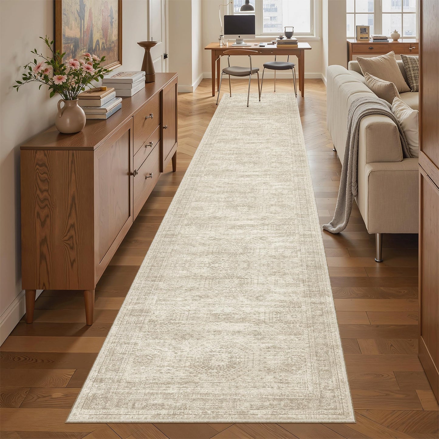 Soalmost Area Rugs for Living Room Dining Room Non-Slip Washable Rug