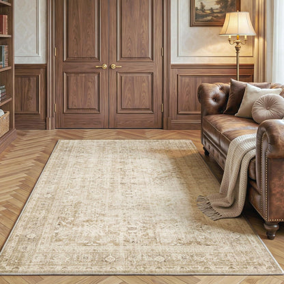 FMFUNCTEX Vintage Distressed Oriental Rug