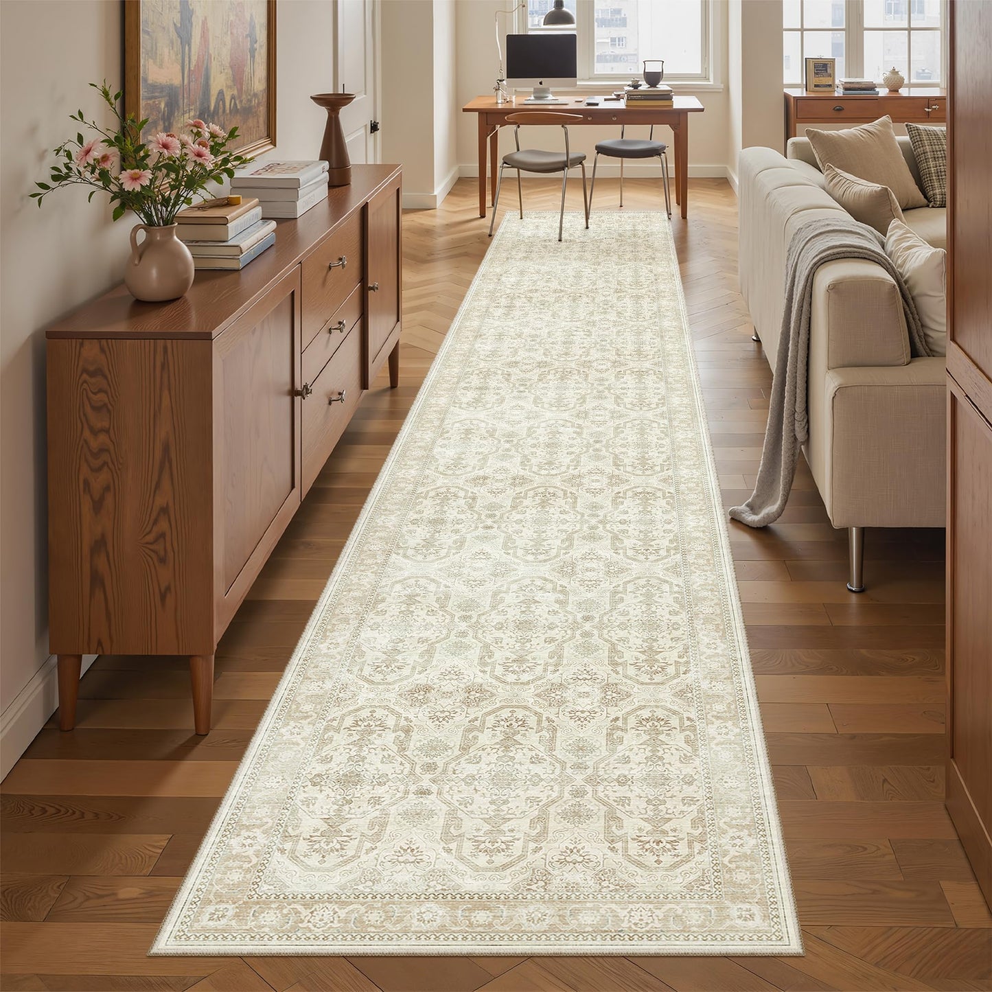 Soalmost Area Rugs for Living Room Dining Room Non-Slip Washable Rug