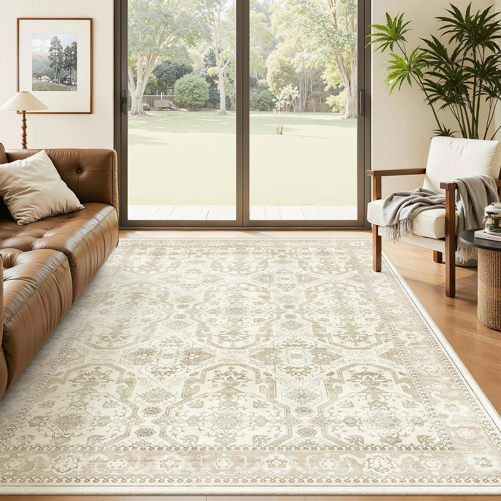 Soalmost Area Rugs for Living Room Dining Room Non-Slip Washable Rug