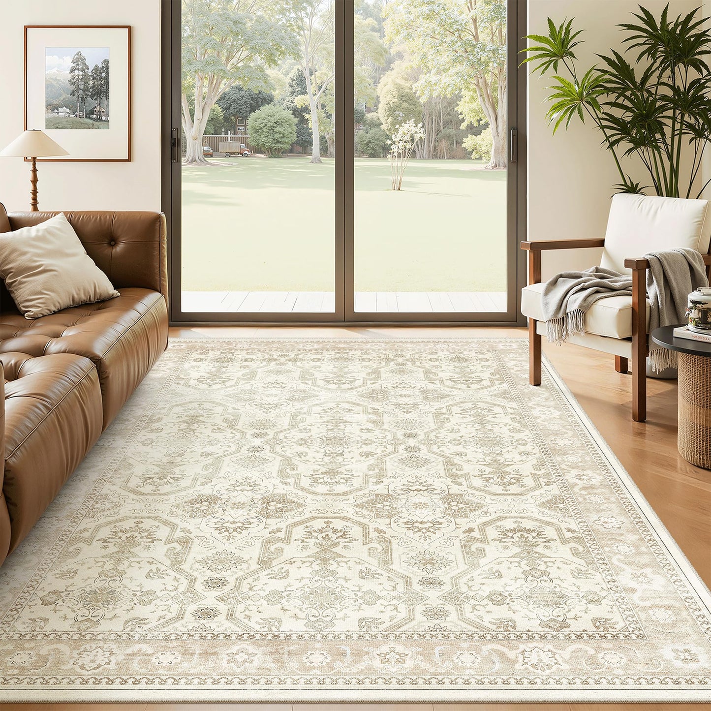 Soalmost Area Rugs for Living Room Dining Room Non-Slip Washable Rug