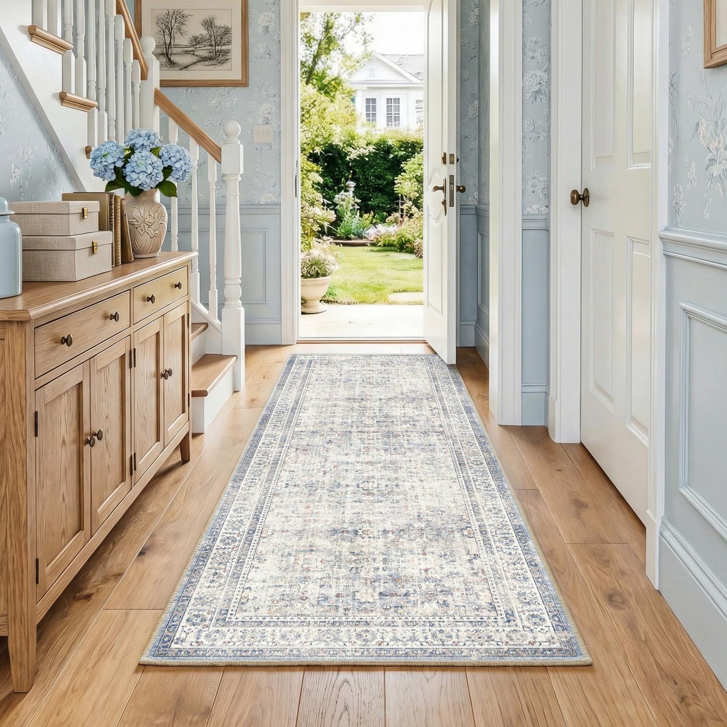 FMFUNCTEX Vintage Distressed Oriental Rug