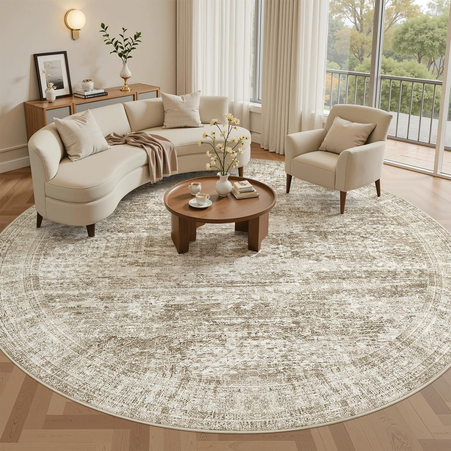 Soalmost Area Rugs for Living Room Dining Room Non-Slip Washable Rug