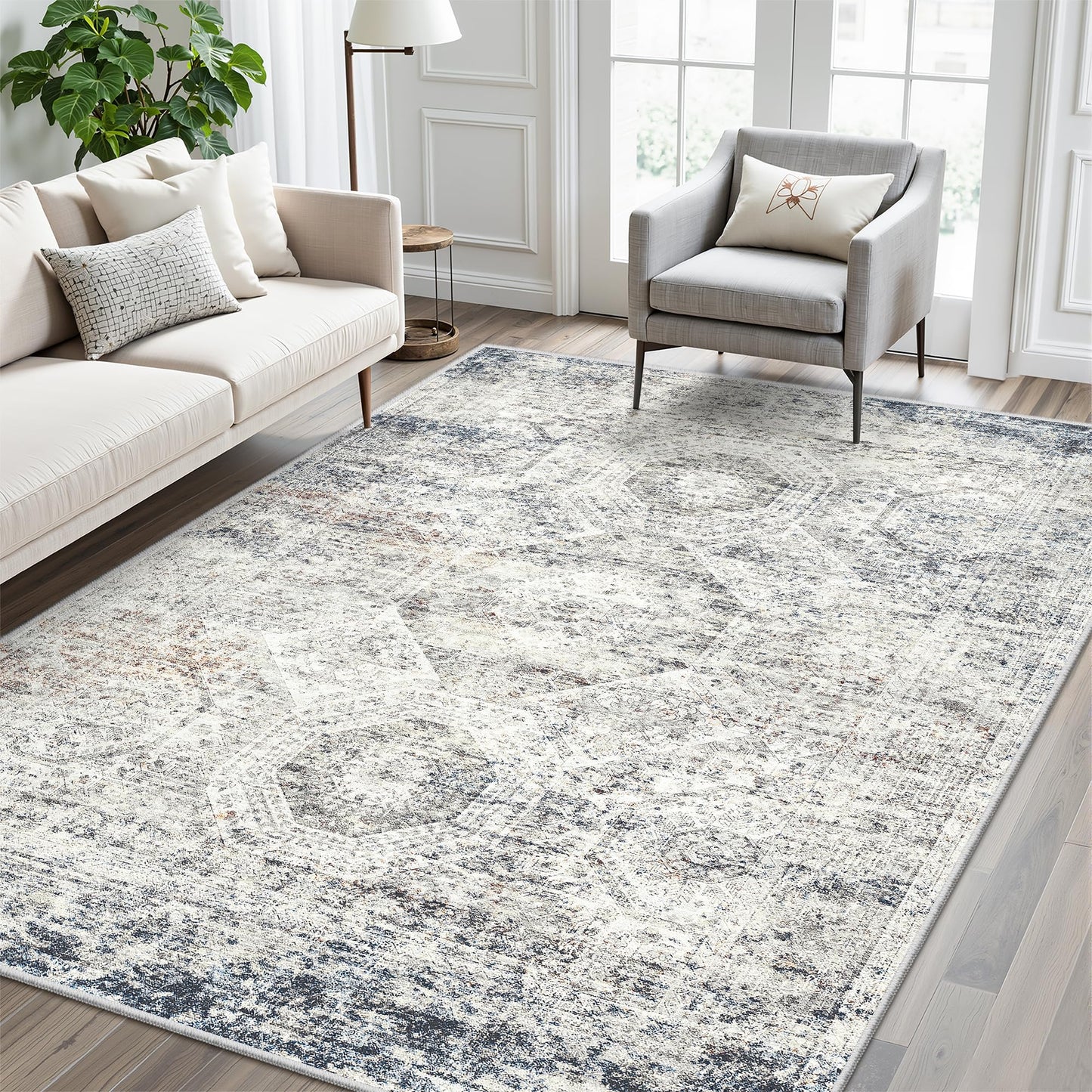 Soalmost Area Rugs for Living Room Dining Room Non-Slip Washable Rug