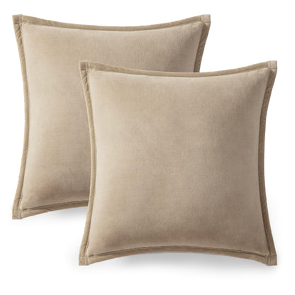Ultra Soft Plush Decorative Pillow Set 2 Pack 20x20 Cozy Accent Cushions for Sofa Bed Living Room Decor