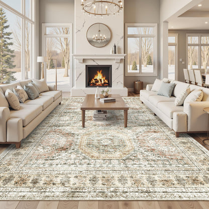 Soalmost Area Rugs for Living Room Dining Room Non-Slip Washable Rug