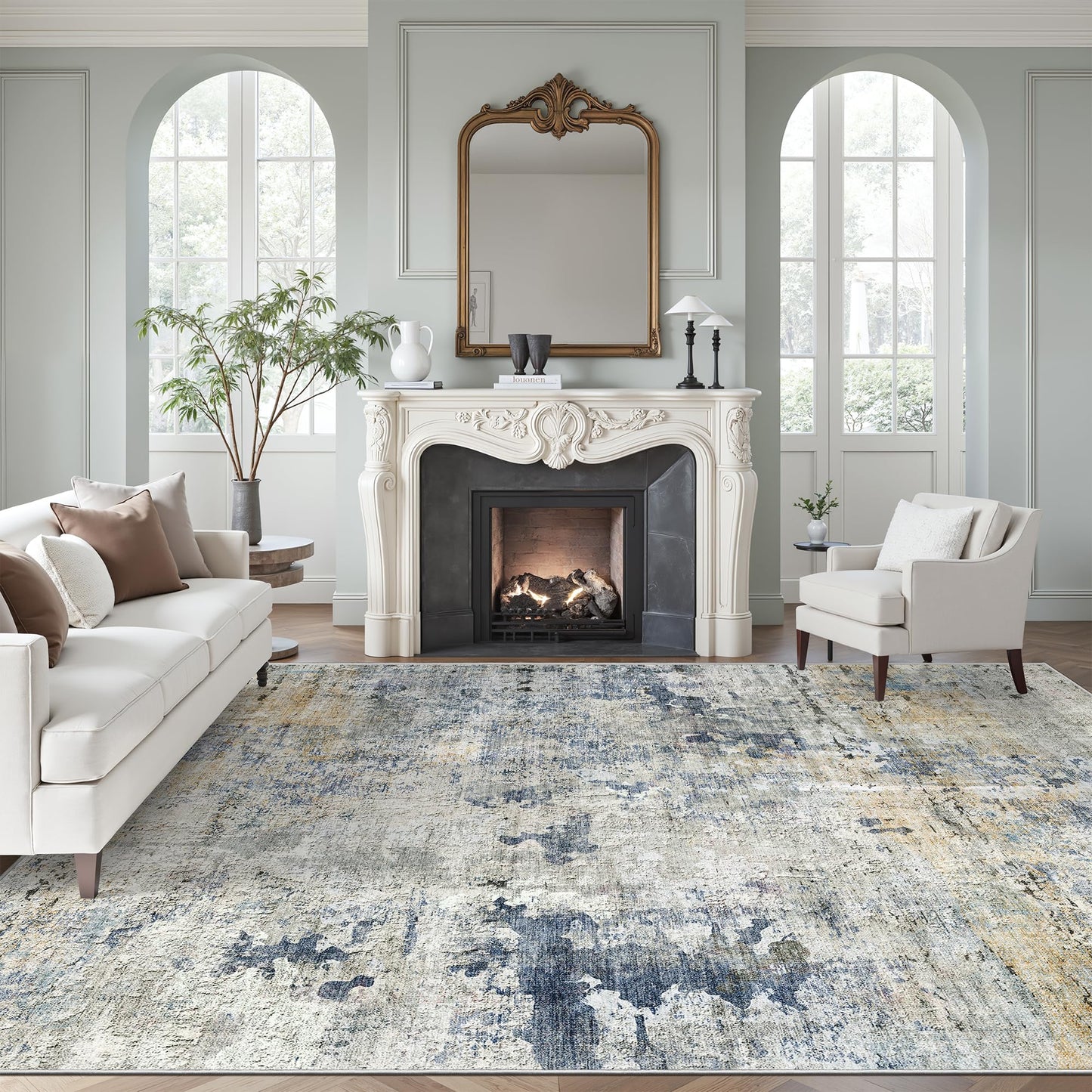 Soalmost Area Rugs for Living Room Dining Room Non-Slip Washable Rug