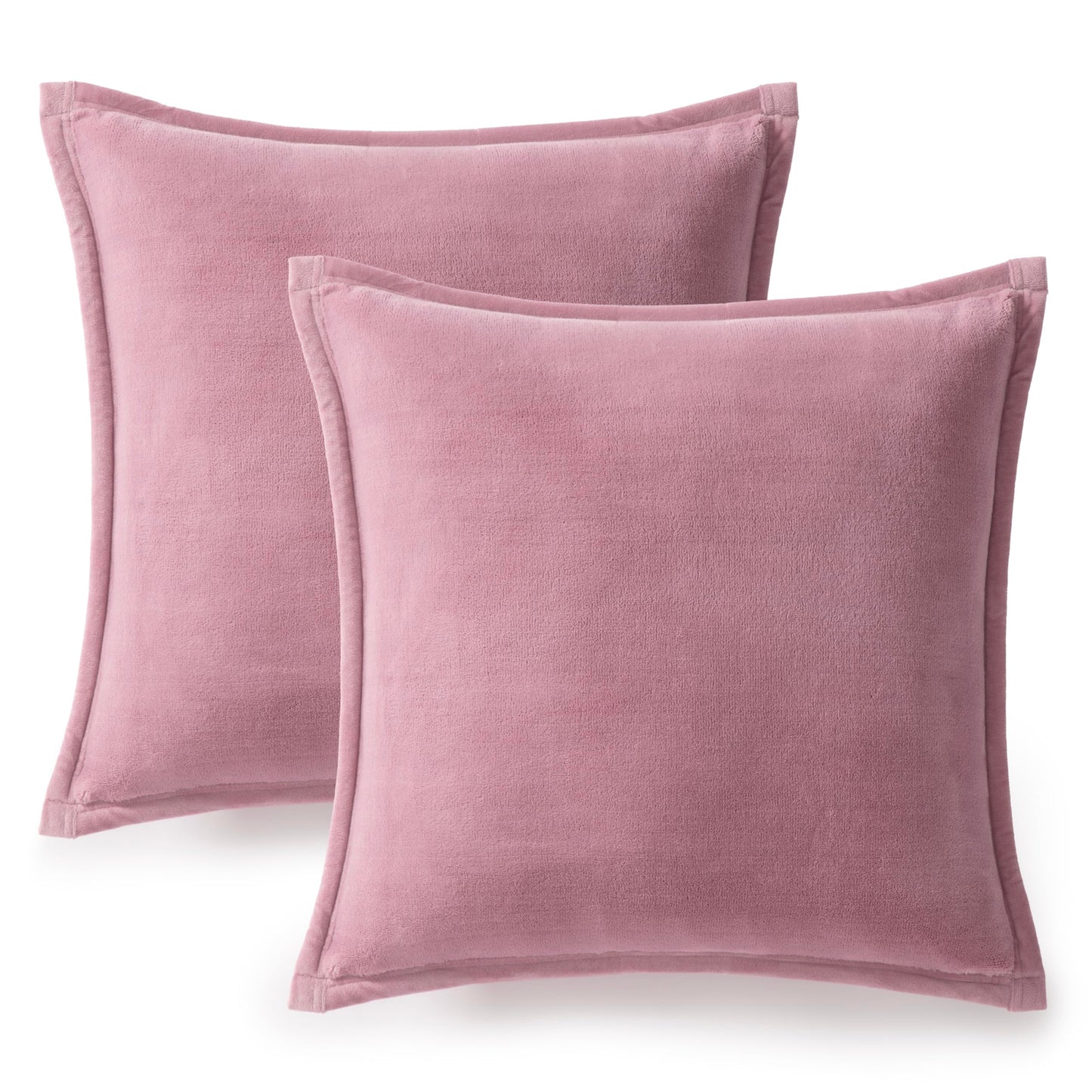 Ultra Soft Plush Decorative Pillow Set 2 Pack 20x20 Cozy Accent Cushions for Sofa Bed Living Room Decor