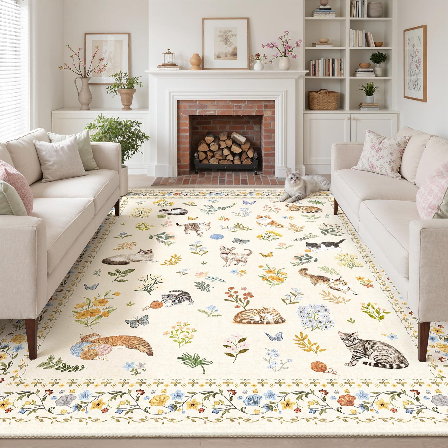 Soalmost Area Rugs for Living Room Dining Room Non-Slip Washable Rug