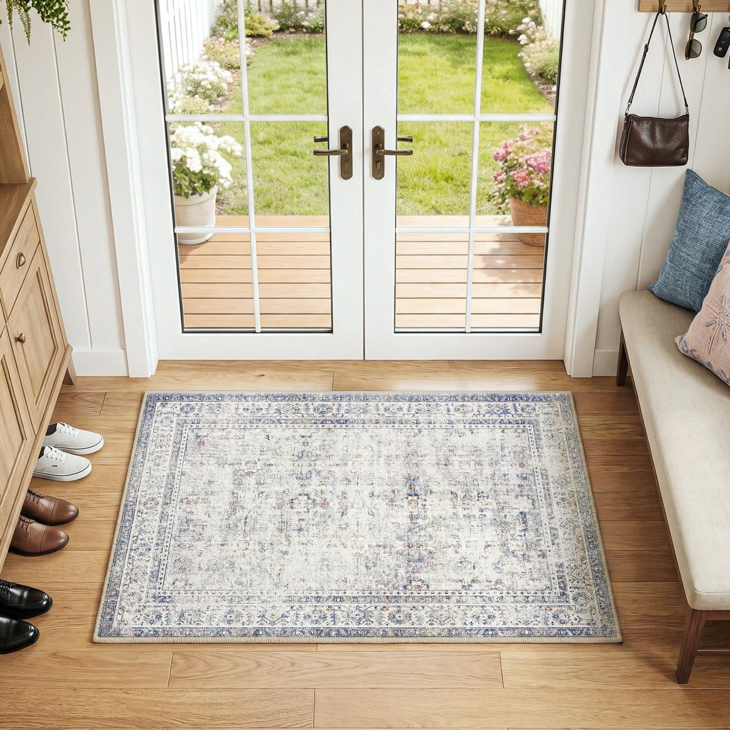 FMFUNCTEX Vintage Distressed Oriental Rug