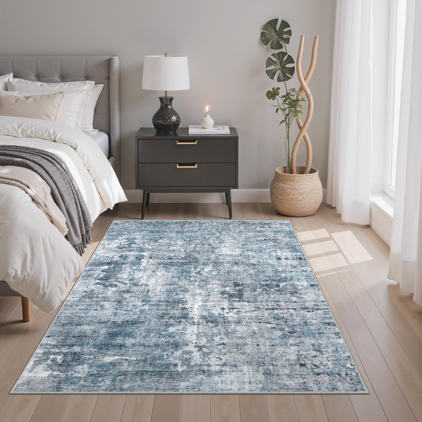 Soalmost Area Rugs for Living Room Dining Room Non-Slip Washable Rug