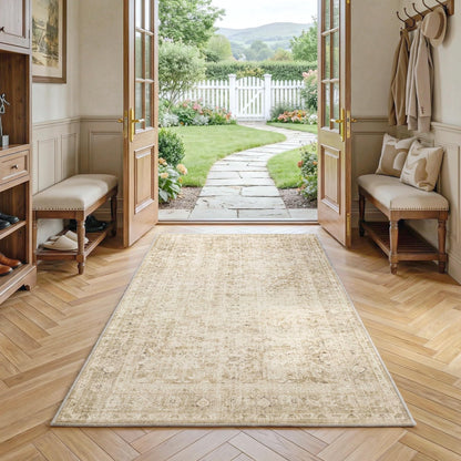 FMFUNCTEX Vintage Distressed Oriental Rug