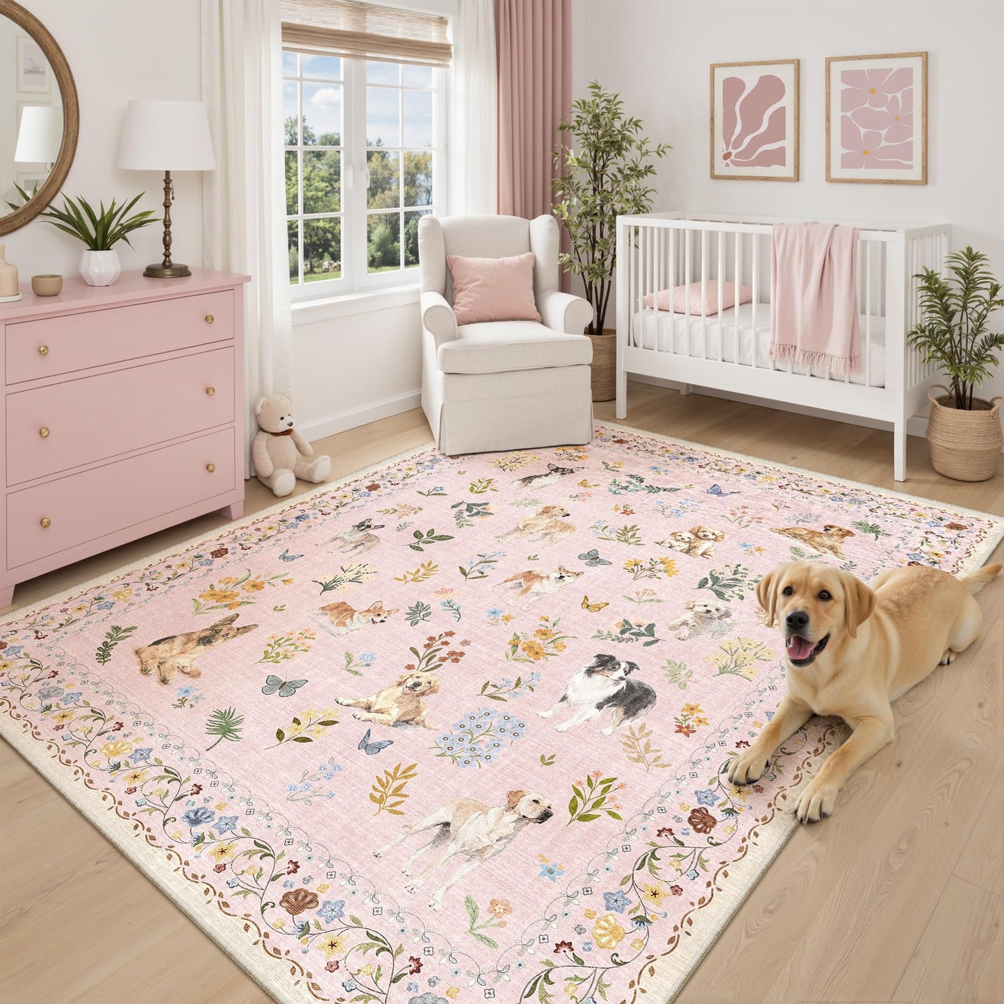 Soalmost Area Rugs for Living Room Dining Room Non-Slip Washable Rug
