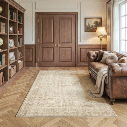 FMFUNCTEX Vintage Distressed Oriental Rug
