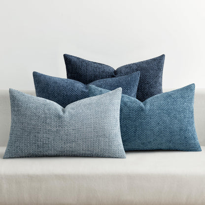 Soft Chenille Throw Pillow Covers Set of 4 Farmhouse Decorative Cushion Covers for Sofa Bedroom Living Room