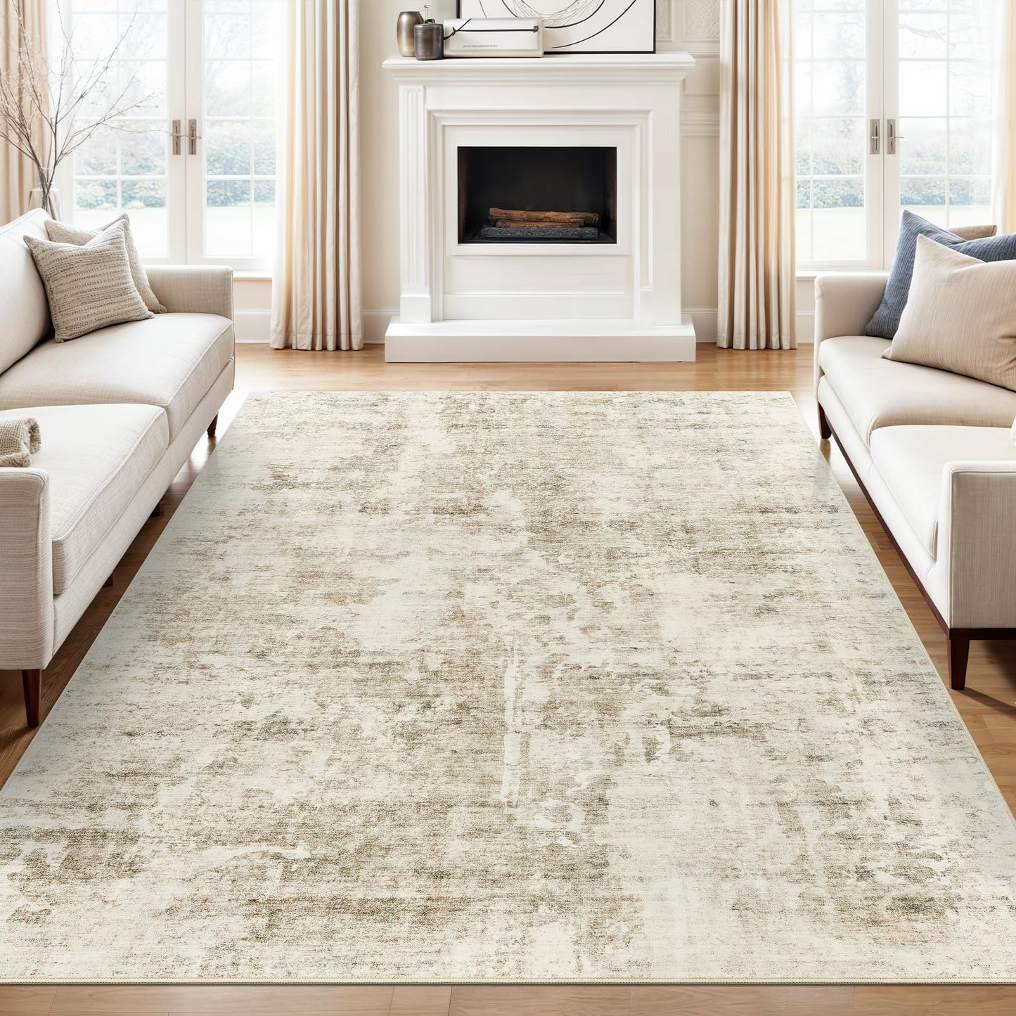 Soalmost Area Rugs for Living Room Dining Room Non-Slip Washable Rug
