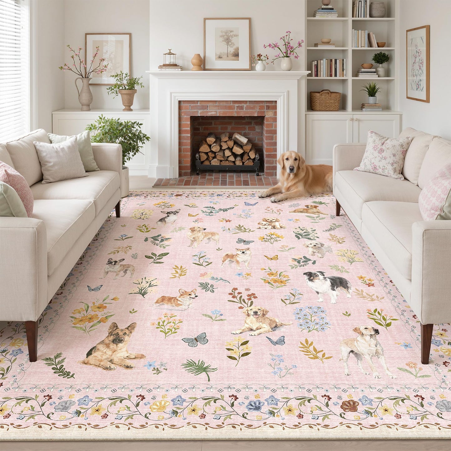 Soalmost Area Rugs for Living Room Dining Room Non-Slip Washable Rug