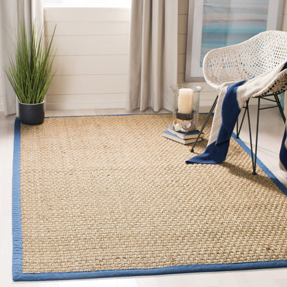 Natural Seagrass Basketweave Area Rug Natural Beige 5x8