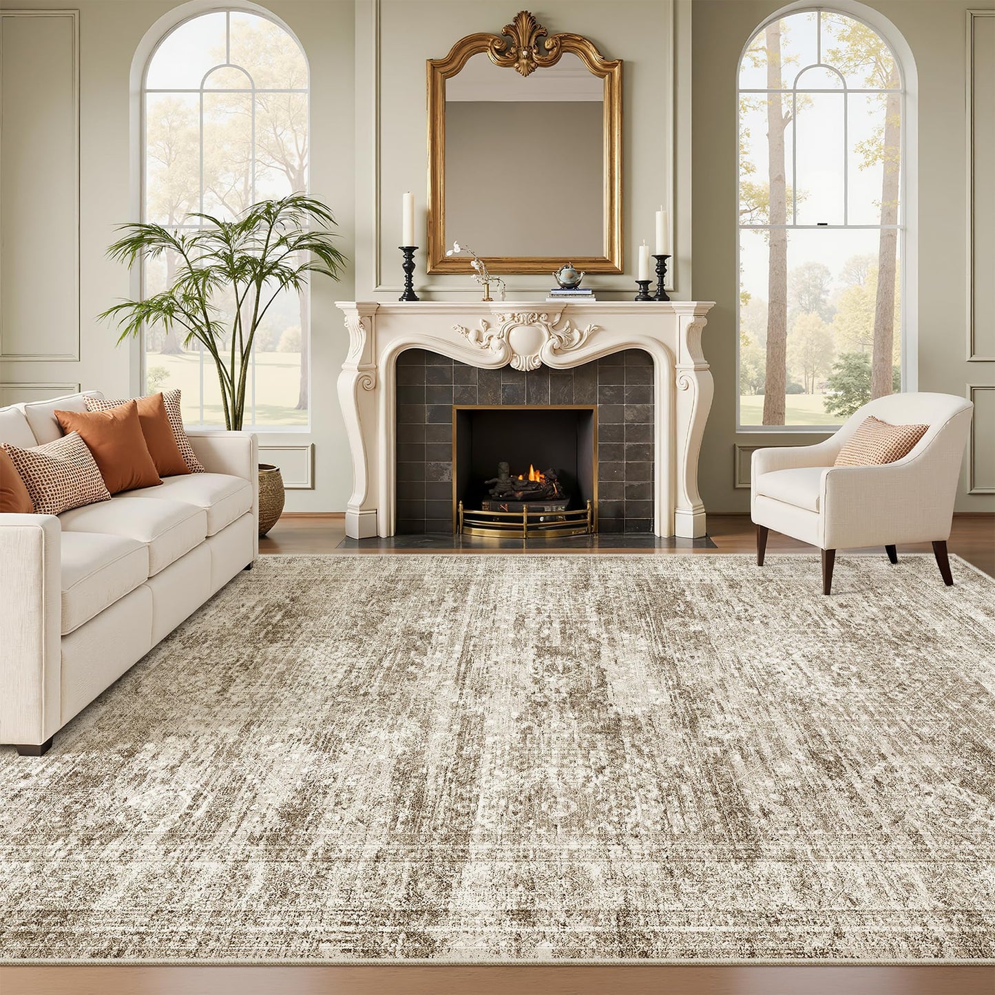 Soalmost Area Rugs for Living Room Dining Room Non-Slip Washable Rug