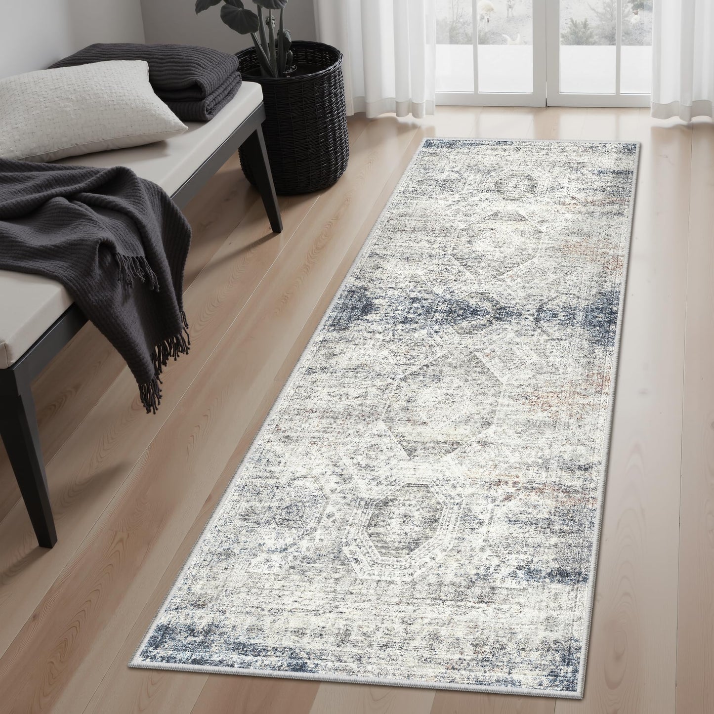 Soalmost Area Rugs for Living Room Dining Room Non-Slip Washable Rug