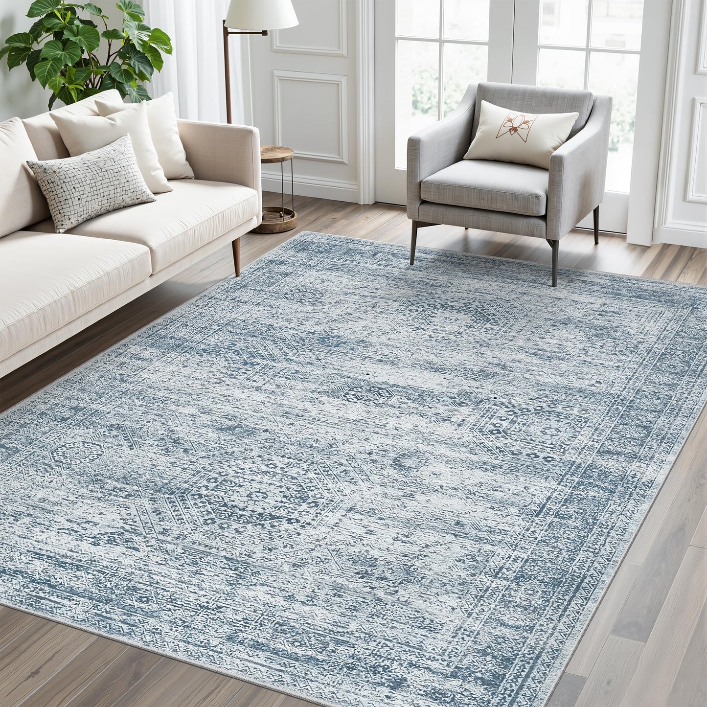 Soalmost Area Rugs for Living Room Dining Room Non-Slip Washable Rug